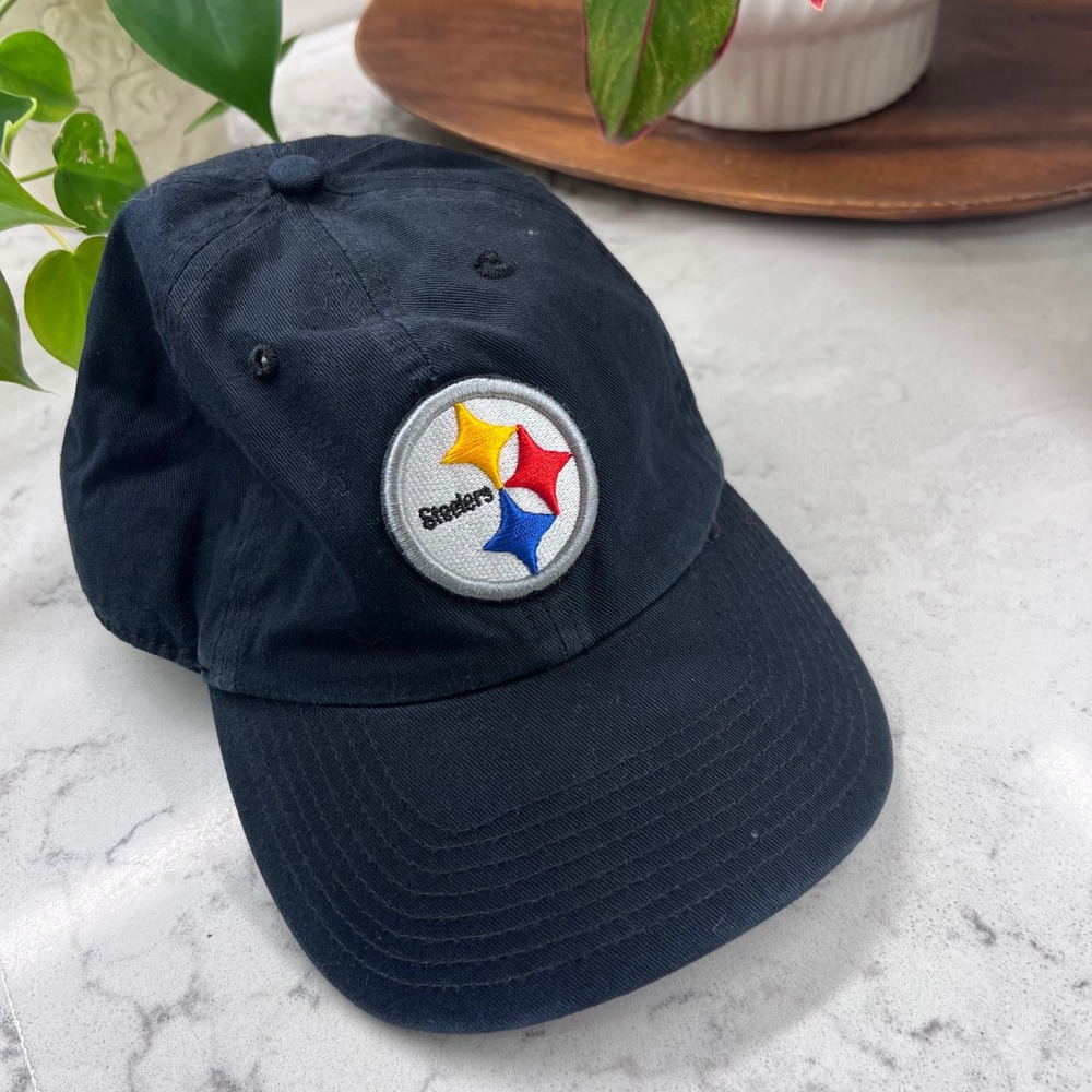 47 Brand Pittsburgh Steelers NFL Black Adjustable Hat Baseball Cap OSFA
